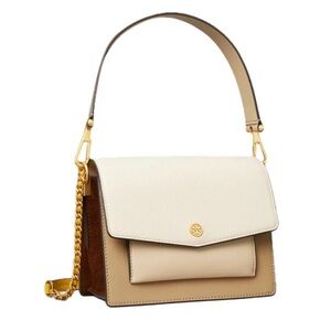 NWOT Cream Tory Burch Bag with extra strap
